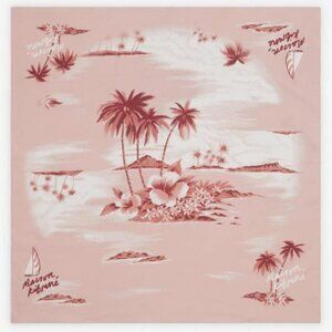 🌺 NWT Maison Kitsuné Island Hawaiian Print Cotton Scarf – Milk Shake